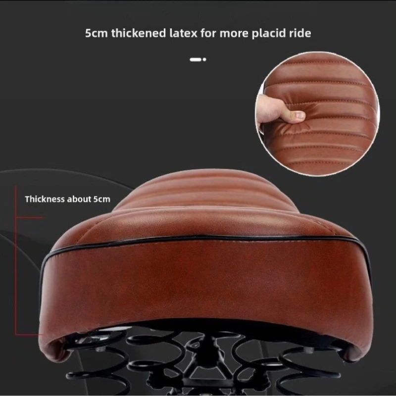 Comfortable Soft Five‑Spring Electric Vehicle Saddle,Shock‑Absorbing Bicycle Seat Cushion,Universal Riding Replacement Accessory image 4