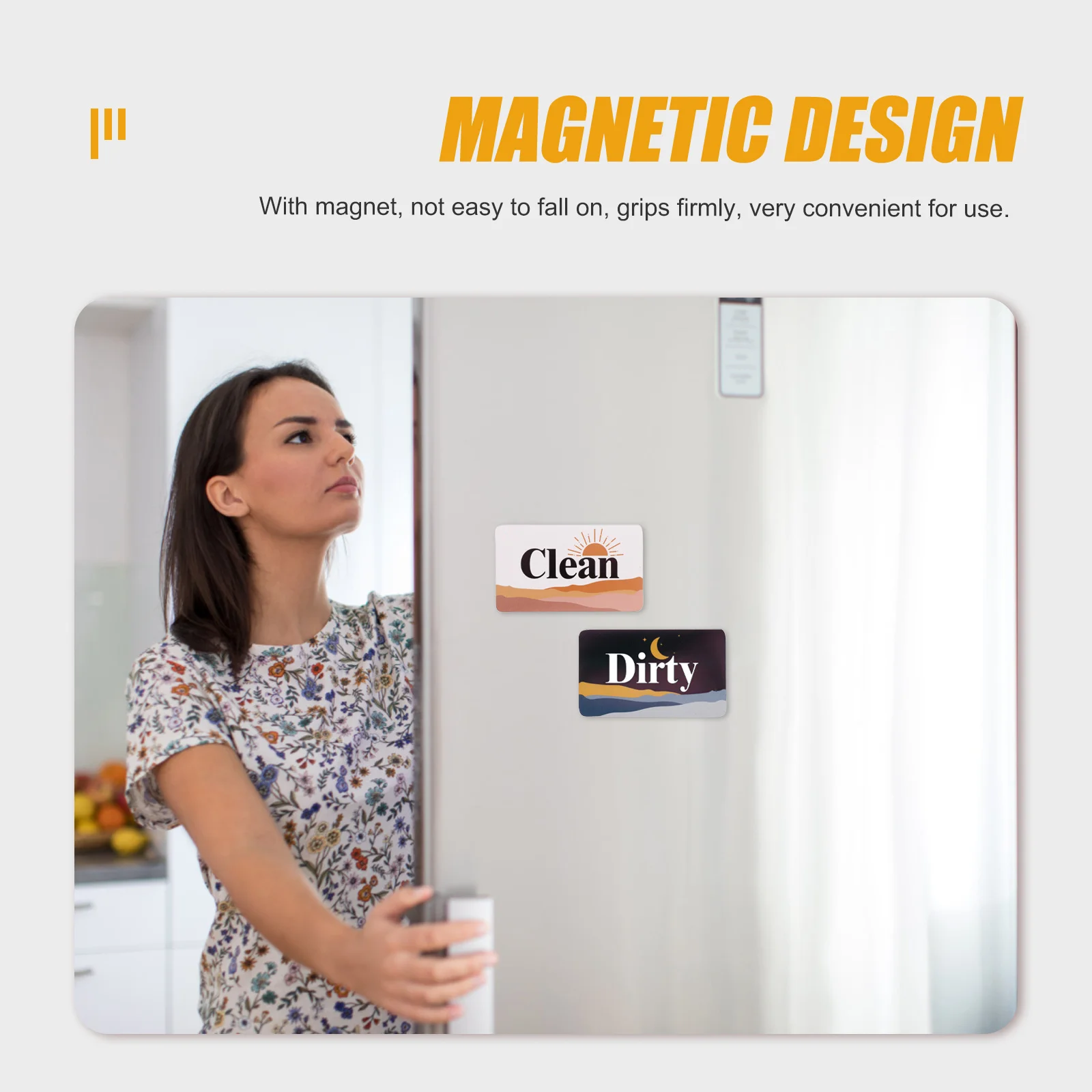 

2Pcs Dishwasher Clean Dirty Sign Magnetic Indicator Appliance Accessories Kitchen Dishwasher Magnet Kitchen Gadgets