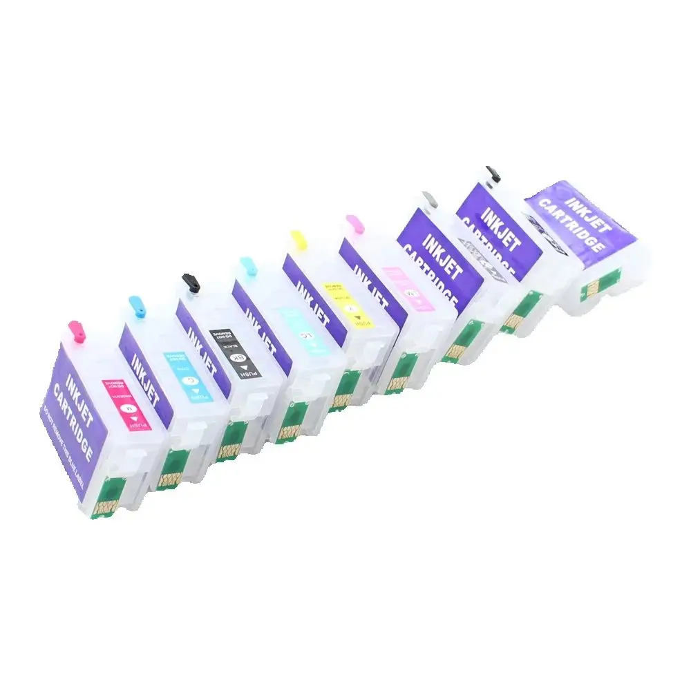 

9 Colors T1571-T1579 Empty Refillable Ink Cartridge With ARC Chip For Epson Stylus Photo R3000 printer