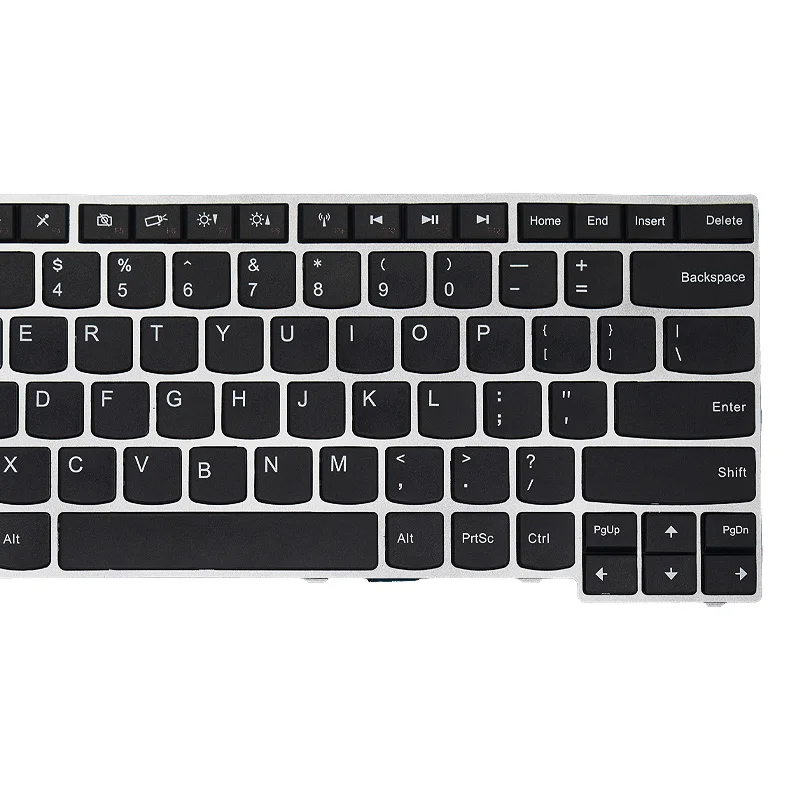 Teclado de ordenador portátil con marco plateado, accesorio para Lenovo V490U B430, Inglés US 0C13906 04X0101 MP-12A63US-686W 25210207