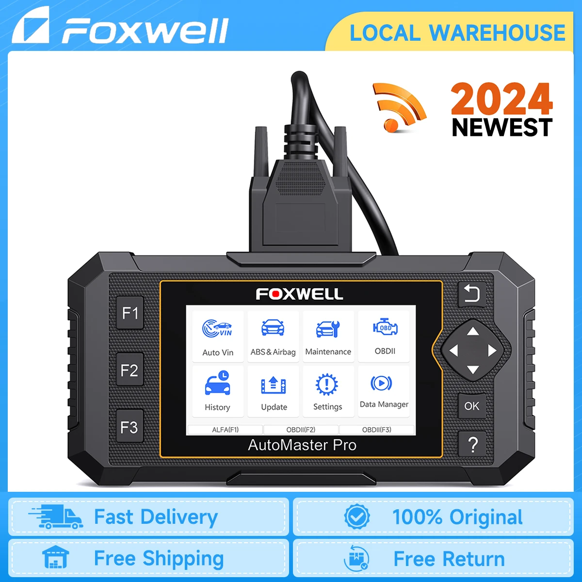 2024 foxwell nt650 pro obd2 scanner auto code leser abs srs bidirektion aler test automotive scanner