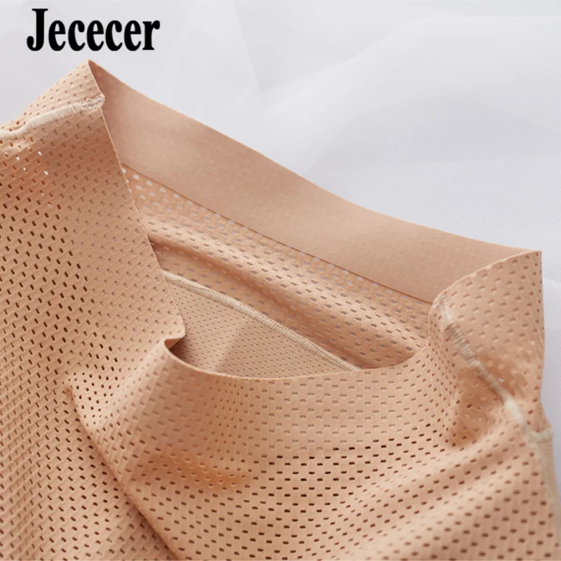 Jececer Body Shapewear Buttocks Lifter Woman Mesh Breathable Panties Hip Pads Sexy Ladies Seamless Underwear
