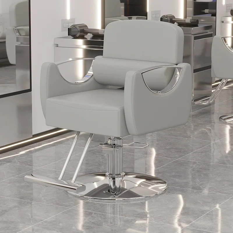 Stylish Luxury Barber Chair Folding White Design Hairstylist Barber Chair Nordic Adjustable Silla Barberia Salon Furniture