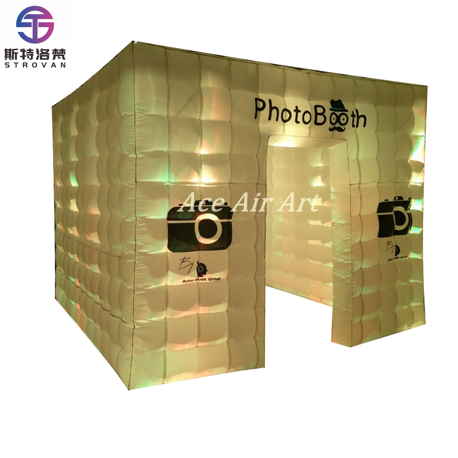 

STLF Single Door Inflatable Photo Booth with LED Lighting Camera Sign Parties Events Selfies Commercial Rental/Promotions Model