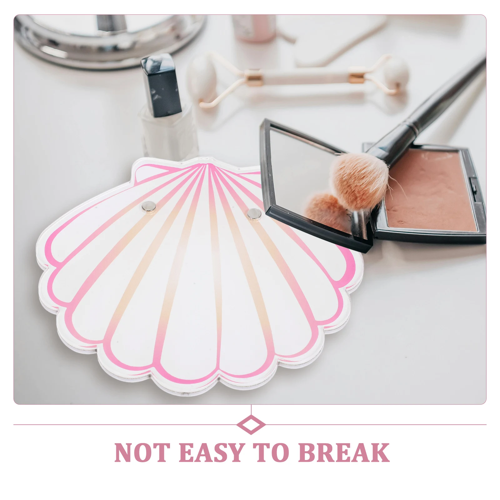 

Gradual Color Shell Acrylic Eyelash Extension Tray Lightweight Crafting Tile Glue Drip Platform for Salon