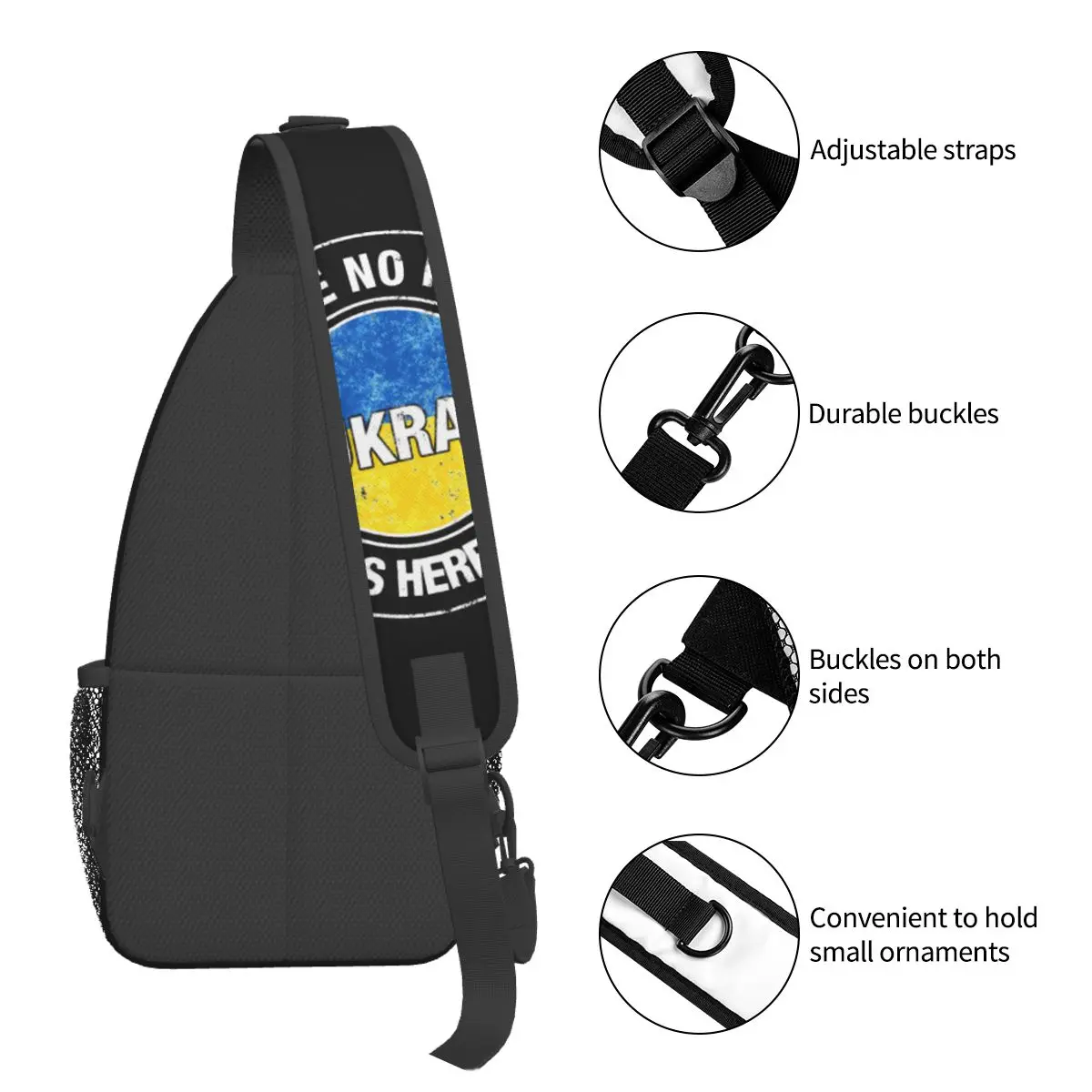 The Ukrainian Is Here Sling Bag Chest Crossbody Shoulder Sling Backpack Travel Hiking Daypacks Have No Fear Cool Satchel