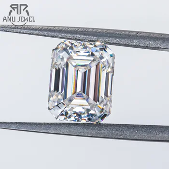 AnuJewel 0.2-10ct 에메랄드 컷 느슨한 Moissanite D 컬러 VVS1 GRA 인증서 Onlymoss 느슨한 Moissanite 공장 보석 도매 