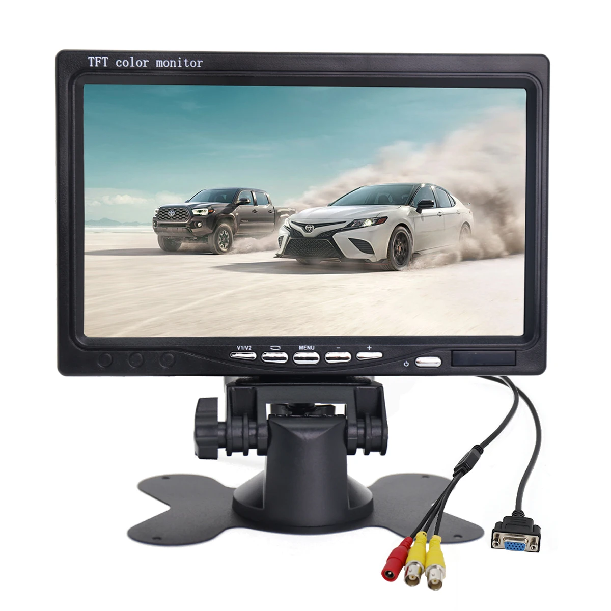 VGA HD 7-Inch TFT LCD Screen Rear View Quad Display Heavy Duty Truck Vehicle Parking Sensor Radar Car Parking Monitor