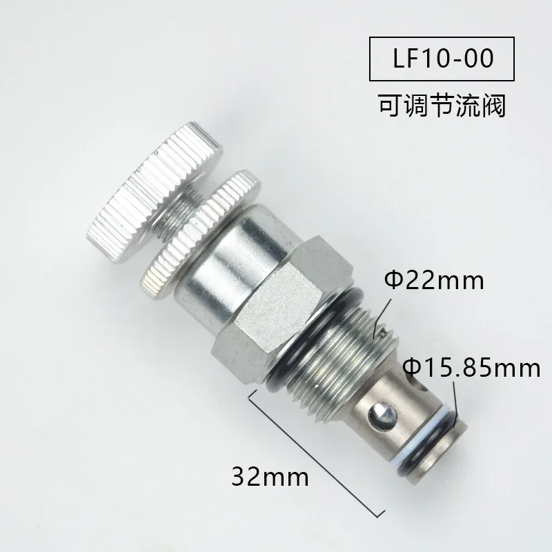 Threaded Cartridge Adjustable One-way Two-way Throttle Valve Flow Valve DLF10-00 NV10 LF12 FC10 Handwheel