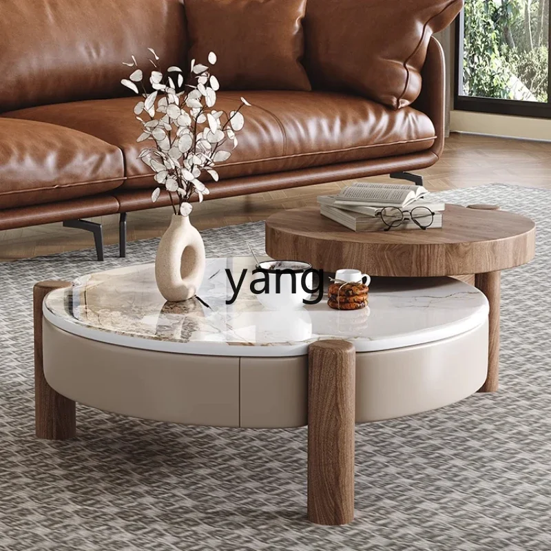 Lt modern new stone microcrystalline stone countertop coffee table combination small apartment coffee table