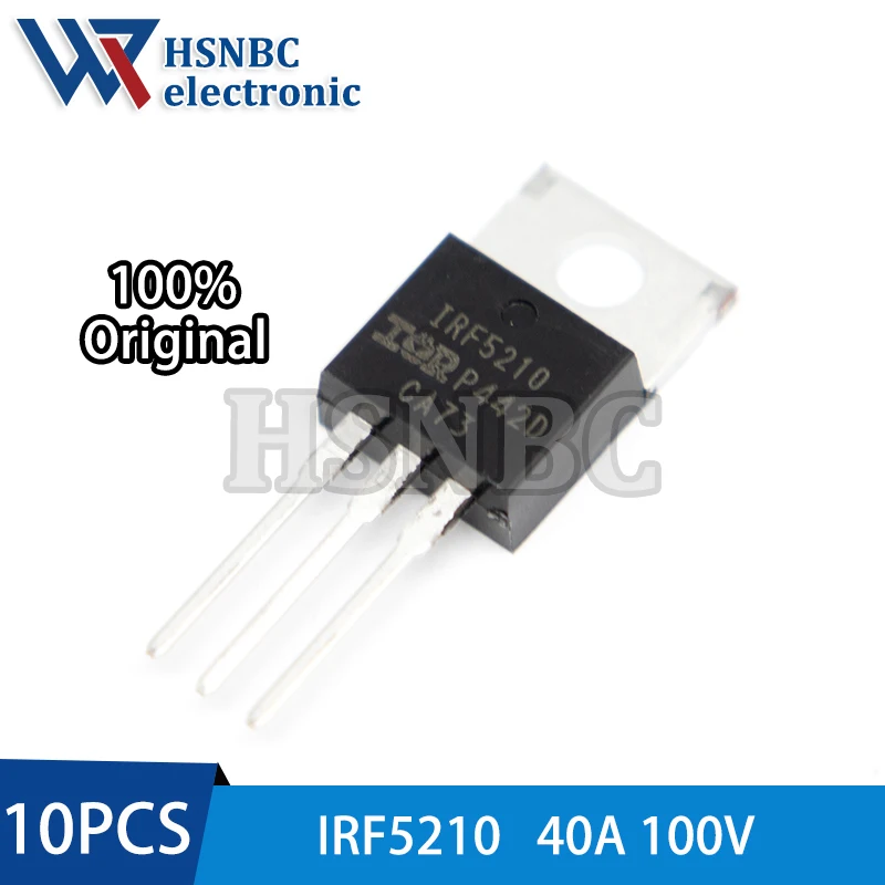 

10PCS IRF5210 IRF5210PBF TO-220 100V 40A P-channel Power MOSFET Transistor 100% New Original
