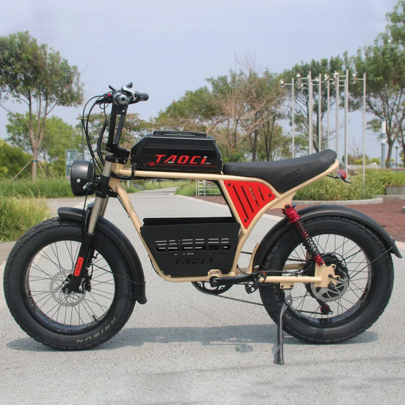 

1500w Electric Bike Fat Tire Mountain Bicycle 20inch Retro Vintage E Bike Dirt Mountain Electric Bike
