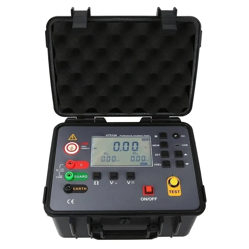 

Hot UT515A AC and DC Voltage Measurement LCD Backlight Data Storage High Voltage Insulation Resistance Tester