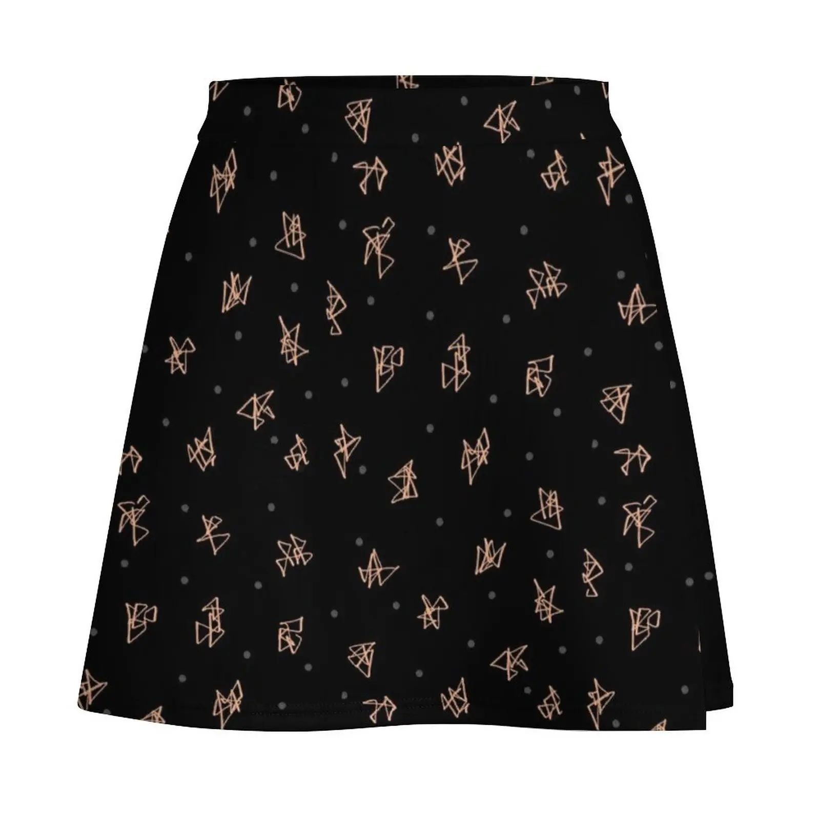 Abstract Characters Mini Skirt korean style clothes Short skirts Mini Skirt