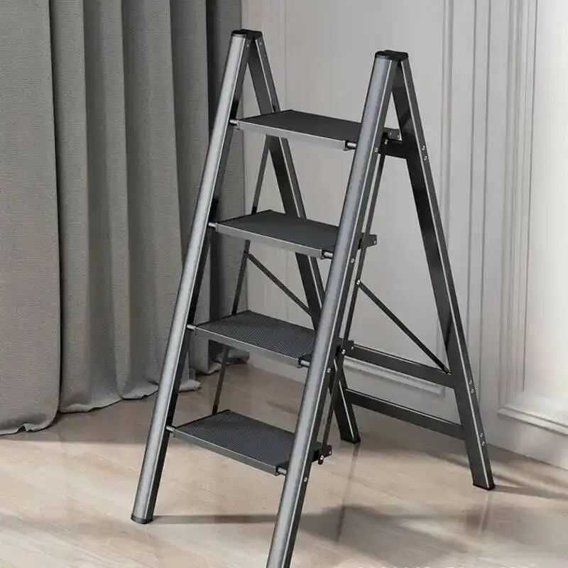

Telescopic High Multifunctional Kitchen Stools Ladder Thickened Stable Structure Step Stool Non-slip Foot Pad Ladder Stool