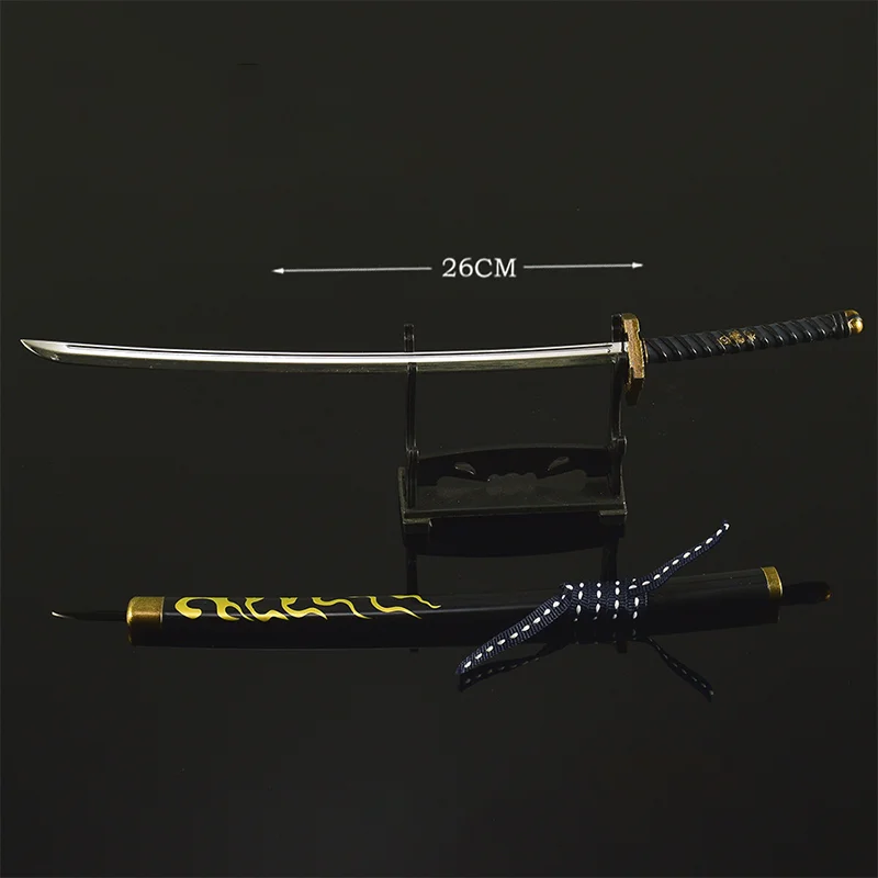 26 cm Tsushima fantôme jeu Katana jouet modèle tout en métal jouet épée couteau gainé Collections ornement japonais samouraï épée