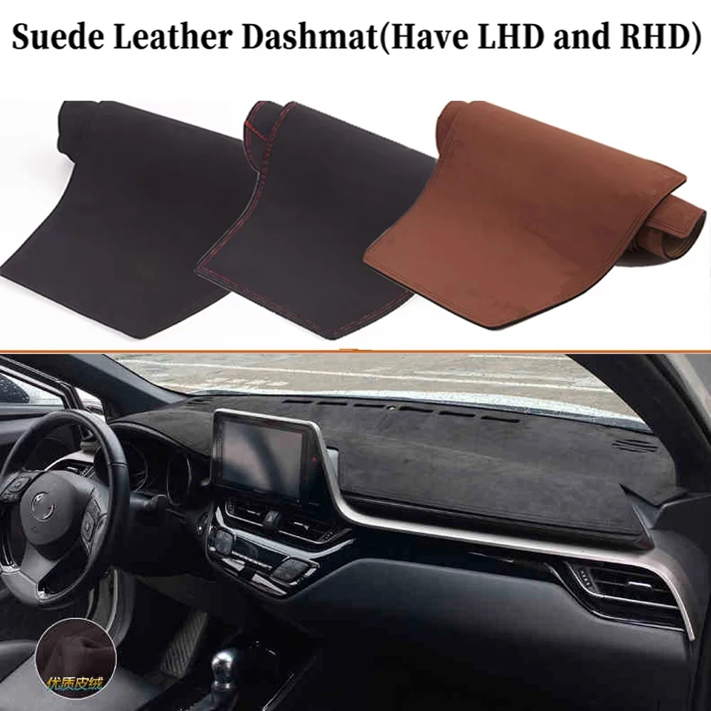 

For Toyota C-HR CHR 2016 - 2024 Hybrid 2017 2018 2019 Accessories Suede Leather Dashmat Dashboard Cover Pad Dash Mat LHD RHD