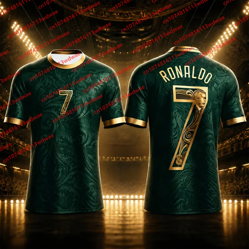 New Hot-Selling Cristiano Ronaldo Fan Commemorative Sports Jersey Quick-Dry Kids T-Shirt Applicable Football Matches Tracksuit view 6
