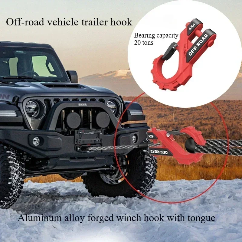 Winch Hook Heavy Duty Max 20 Ton Forged Steel 3/8