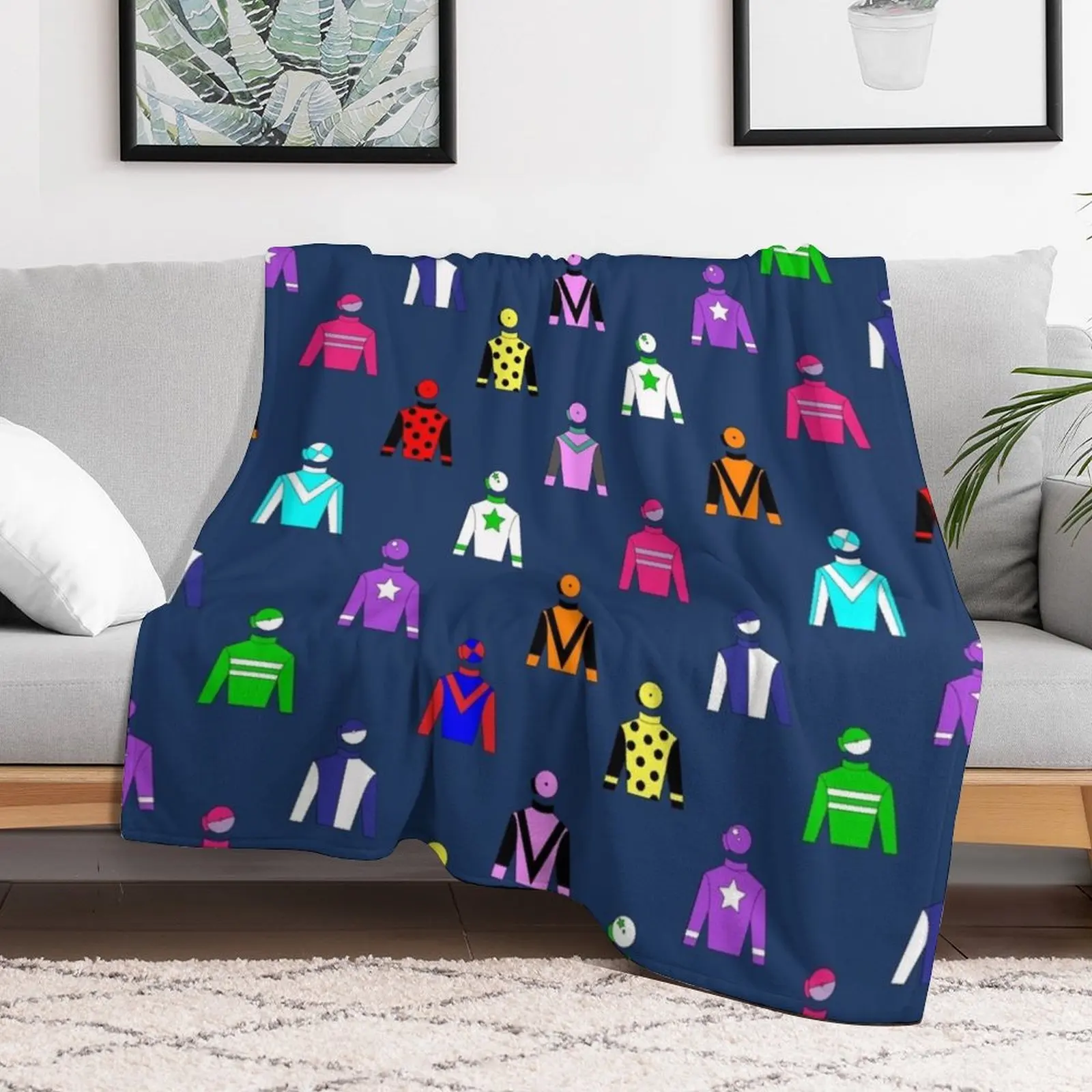 Horse Racing Jockey Silks Throw Blanket blankets ands Plush Decorative Sofas Blankets