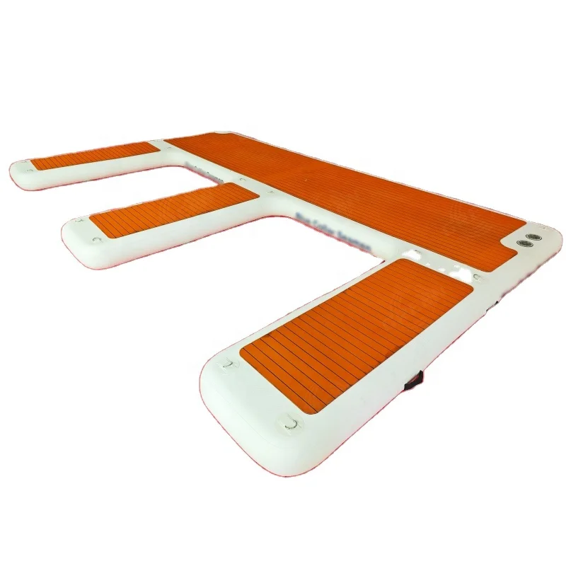 

Drop Stitch Floating Inflatable Jet Ski Dock Water Pontoon Floating Dock Platform, Inflatable V Shape Pontoons For Packing
