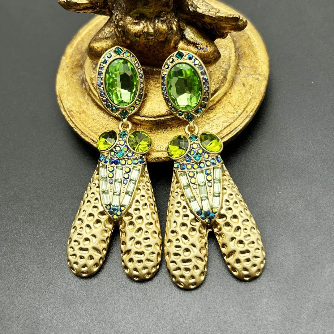 Medieval Vintage Medieval Backflow HD Marking Models Niche Exaggerated Insect Earrings Personality Trend Heavy Industry Quality
