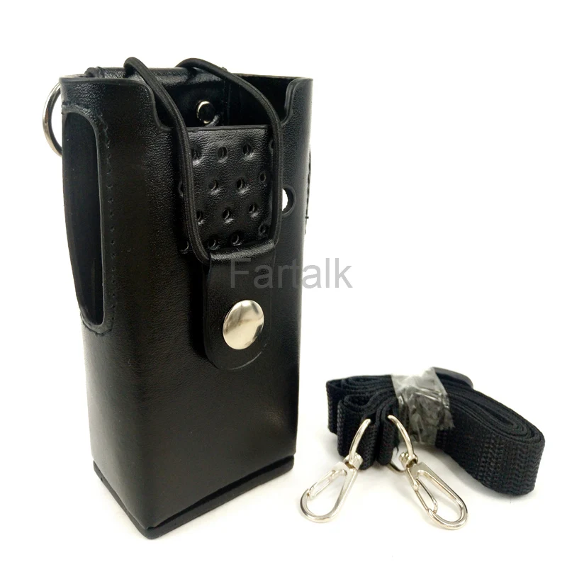 Bag Case for MOTOROLA GP3688 GP3188 CP040 CP150 Walkie Talkie Two Way Radio Leather Protective Sleeve Shoulder Hard Holster