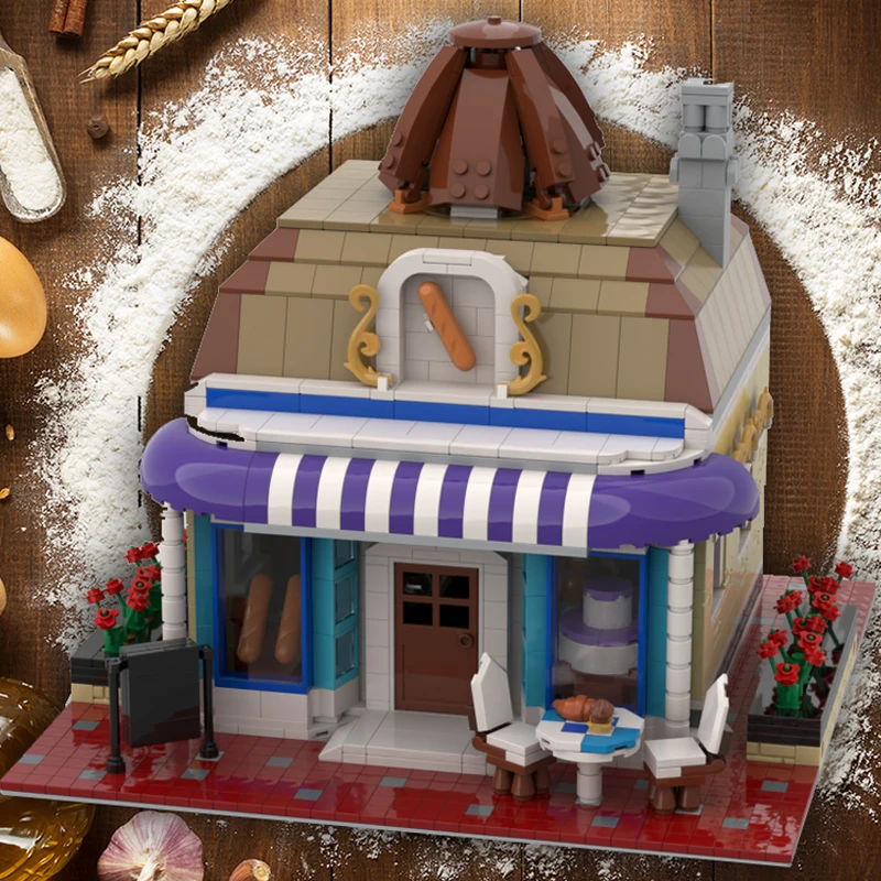 2114 Piezas de Ladrillos de Construcción, Tienda de Panadería Modular MOC, Bloques de Construcción Modulares Personalizables, Ladrillos Tecnológicos para Niños, Juguete de Construcción DIY, Regalo Festivo