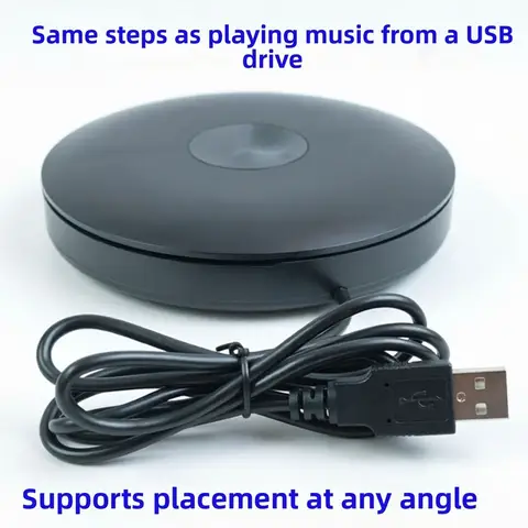 USB Car CD Player WAV Lossless Audio External Drive ABS Black Compact 16x16x4cm Vehicle Music Playback Accessory Car CD Player