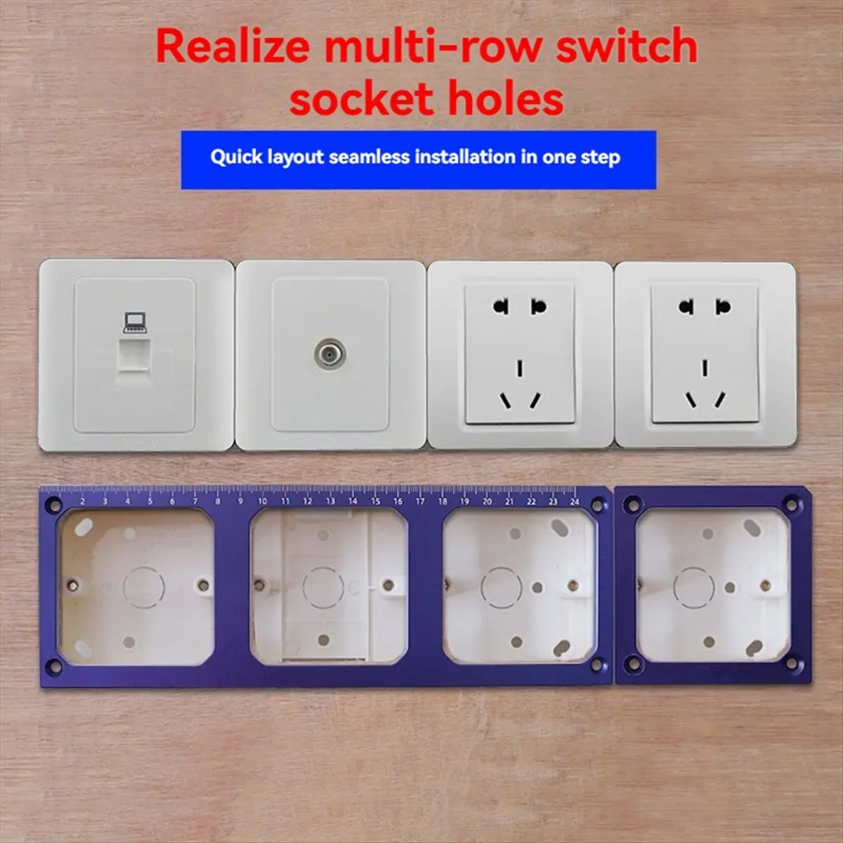 【Socket】 Socket Opening Template 86 Type Mold Holes Locator Electrical Plug Template Tool Hole Opening Template for Button A