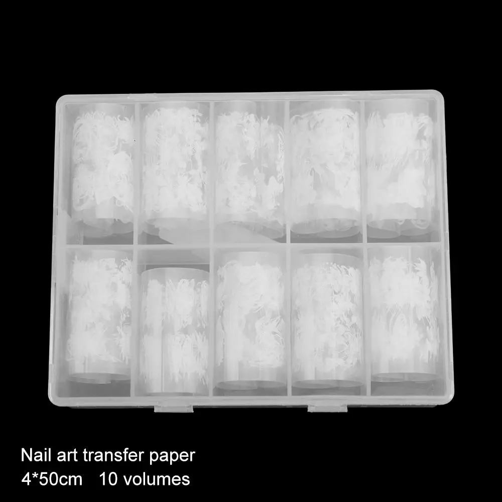 

Flower Shape Nail Art Transfer Paper Butterfly Shape White Pottery Stickers Large-capacity Convenient Nail Stickers