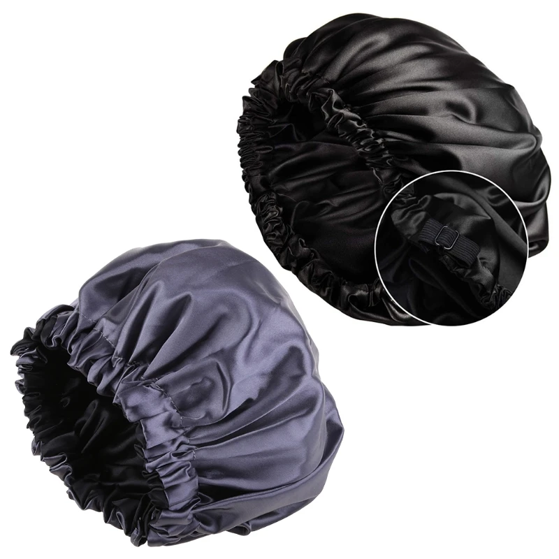 

Bonnet Sleep for Extra Large Double Layer Reversible Adjustable Night Sleeping Turban Hat Hair Wrap for Head