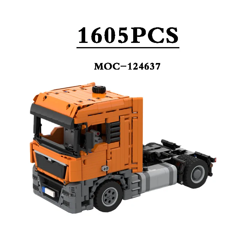 

New Model MOC-124637 Truck Head Trailer Model Building Blocks Toy Splicing Blocks 1605PCS Christmas Gift Kids Birthday Gift