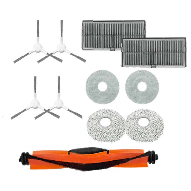 

AC23-11Pcs Vacuum Cleaner Accessories For Xiaomi H40 Robot Vacuum Parts Accessories Main Side Brush Filter Mop Cloth Exchange