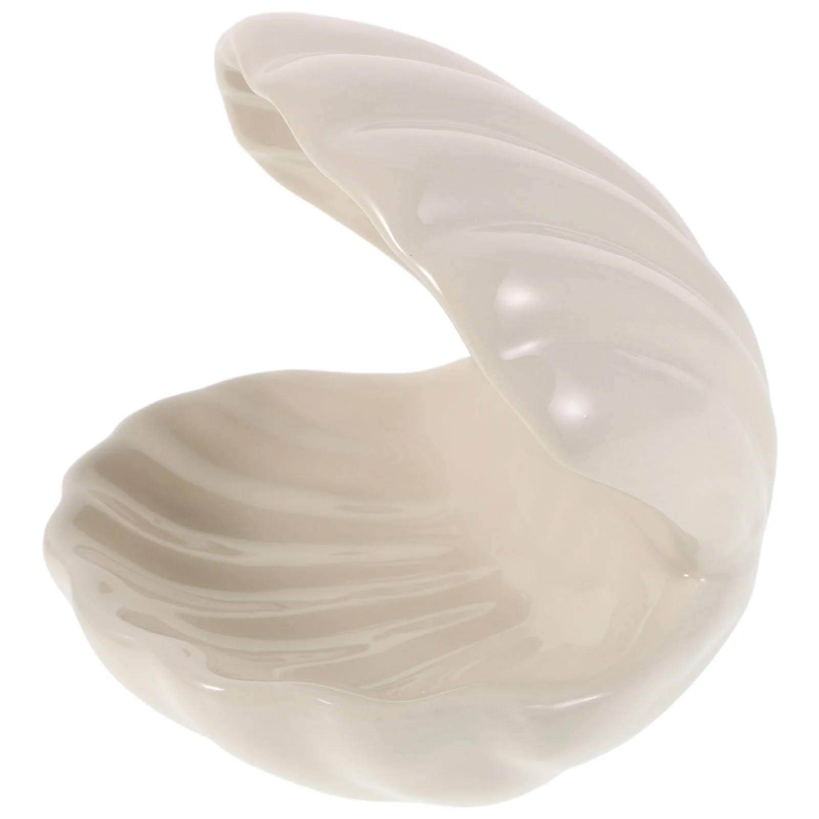 

Shell Jewelry Seashell Shaped Ceramic Plate Holder Decorative Dish Kids Treasure Box Storage Box Retro Style