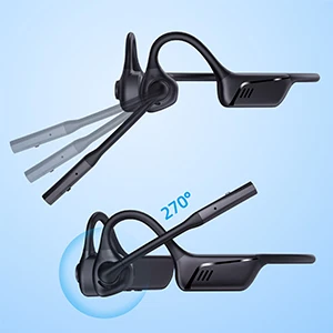 Eppfun Air Conduction Open-Ear Bluetooth-Kopfhörer, AptX-LL, Boom-Mikrofon, Stummschalttaste, Ideal für Autofahren, Anrufe, Büro – Detail 5