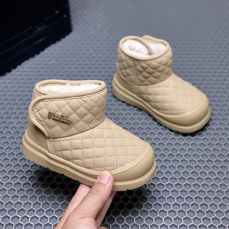 autumn-winter-girls-boys-boots-outdoor-children-snow-boots-non-slip-soft-sole-kids-shoes-waterproof-thick-plush-baby-shoes
