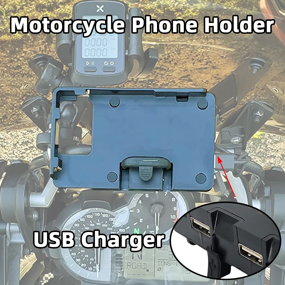 

Motorcycle Phone Mount holder Bracket with USB Chargerfor BMW R1200GS F700GS F800GS for Honda CRF1000L Africa Twin Accessories