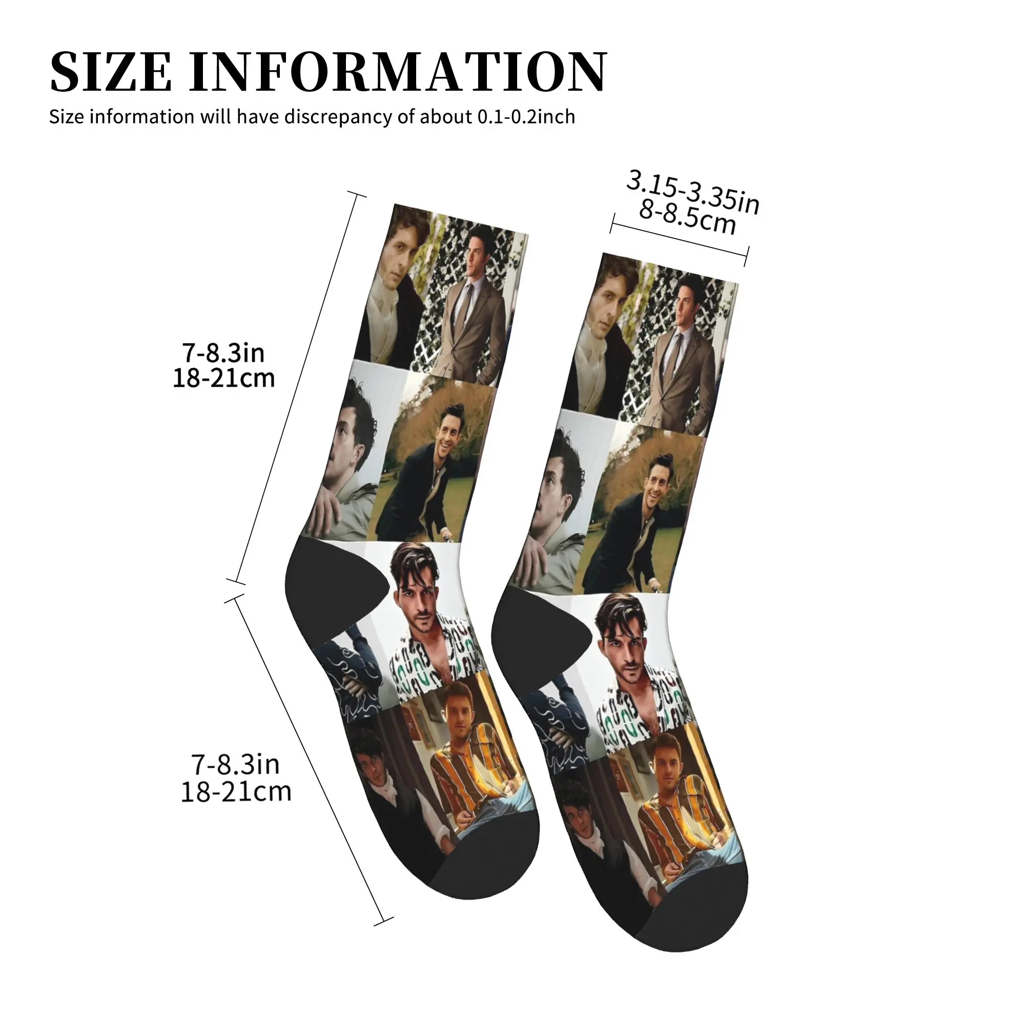 Jonthan Bailey Attore Collage Calzini Calze antiscivolo Calzini da ciclismo di qualità da uomo Calzini grafici novità invernali