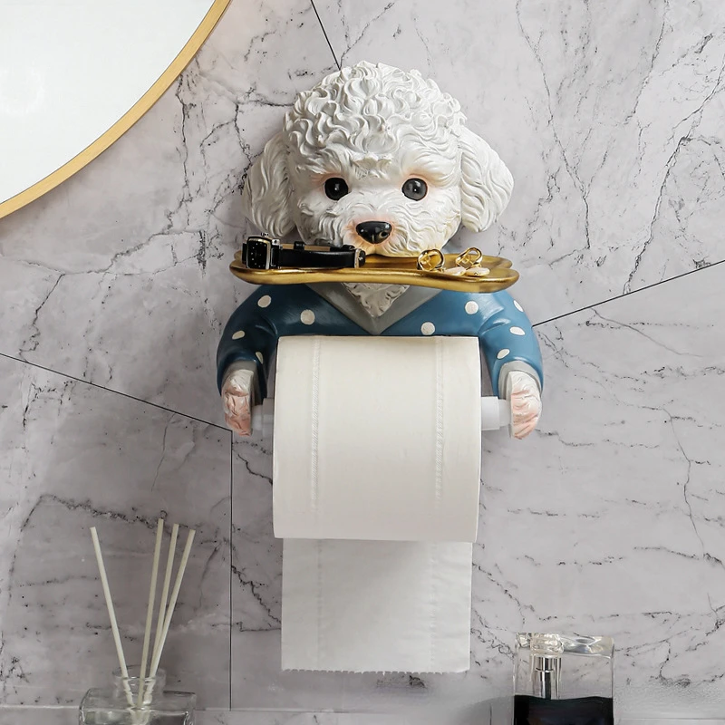 Creative Cartoon Toilet Tissue Box Roll Paper Holder Paper Storage Rack Drawer Paper Box with No Punching Required