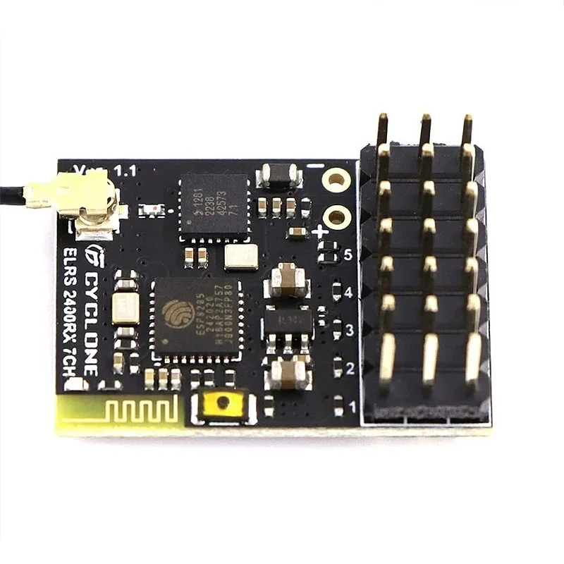 Receptor ELRS 2,4G PWM 7CH CRSF compatible con ELRS V3.2 PWM/CRSF protocolo conmutable antena de tubo de cobre para Dron RC FPV ala fija