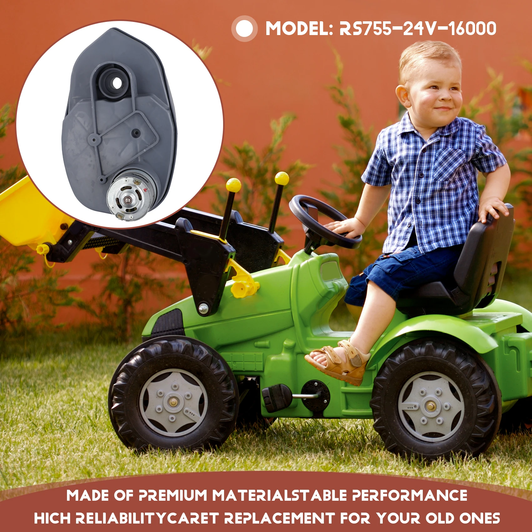 

B78B-RS755 Детский электромобиль, мотор-редуктор, 24 16000 об/мин, коробка передач, детали электромобиля для автомобиля с дистанционным управлением