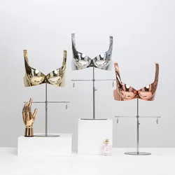 High-grade Electroplated Underwear Bikini Female Mannequin Model Display Rack, Clothing Shop Window Display Underwear Hanger