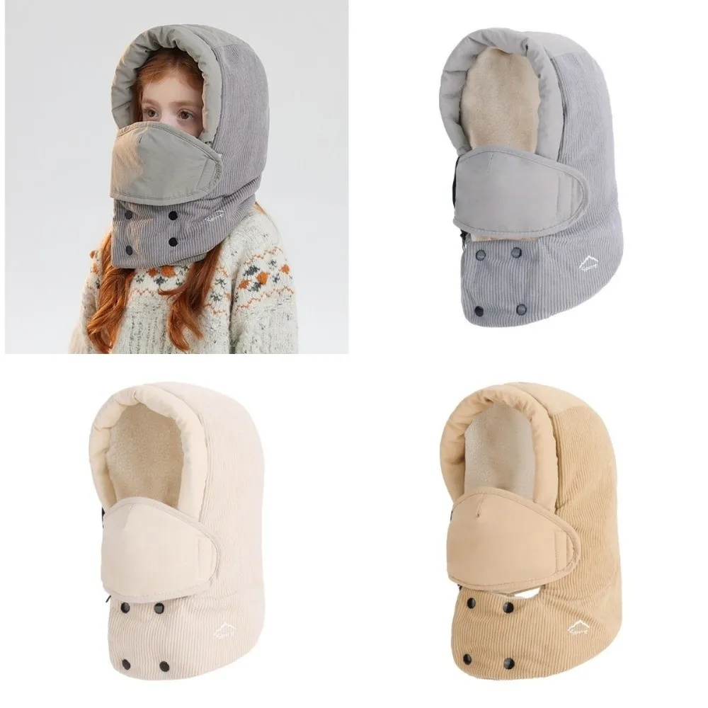 

New Thicken Warm Kids Balaclava Hat Ear Protection Breathable Kid Beanie Windproof Children Ski Beanie Winter Season