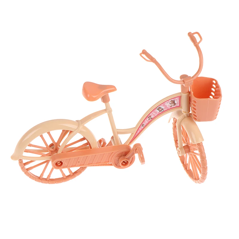 1Pcs Dollhouse  Doll Bicycle Miniature Bike Plastic Bicycle Outdoor Sports Toy For Dollhouse Kids Toy Cycling Scene Model DIY