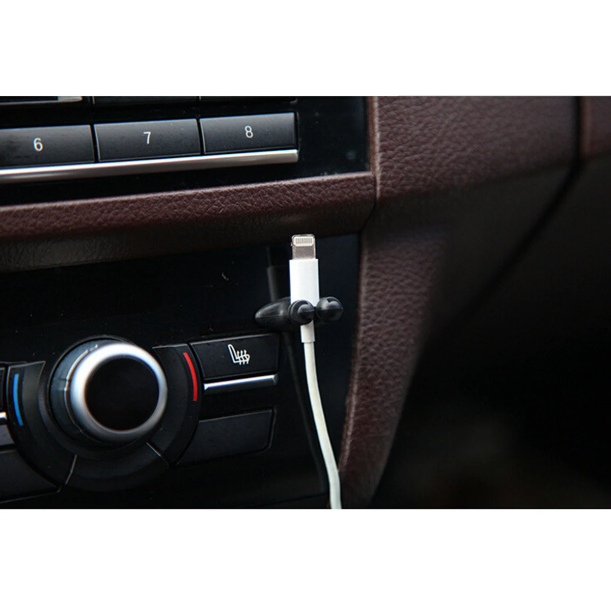 

8Pcs Car Cable Clips Wire Organizer Compact Fixing Holder for Earphones Cables Black Car Wire Cord Clip