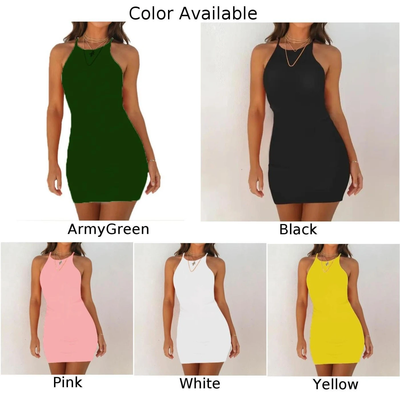 Ribbing Bodycon Summer Dress Sexy Vest Sleeveless Tank Club Party Mini Dress Ladies Solid Skinny Elegant Womens Dresses