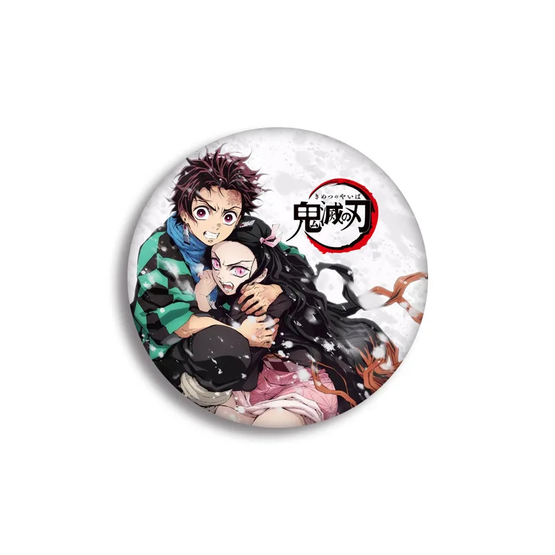 Anime Cartoon Demon Slayer Tanjirou Nezuko Zenitsu Brooch Creative Badge Pendant High-Definition Pattern Badge Gift for Friends