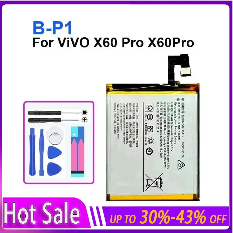 

B-P1 4200mAh Battery Bateria for Vivo X60 Pro X60Pro V2046 Mobile Phone Batteries Warranty + Track Code