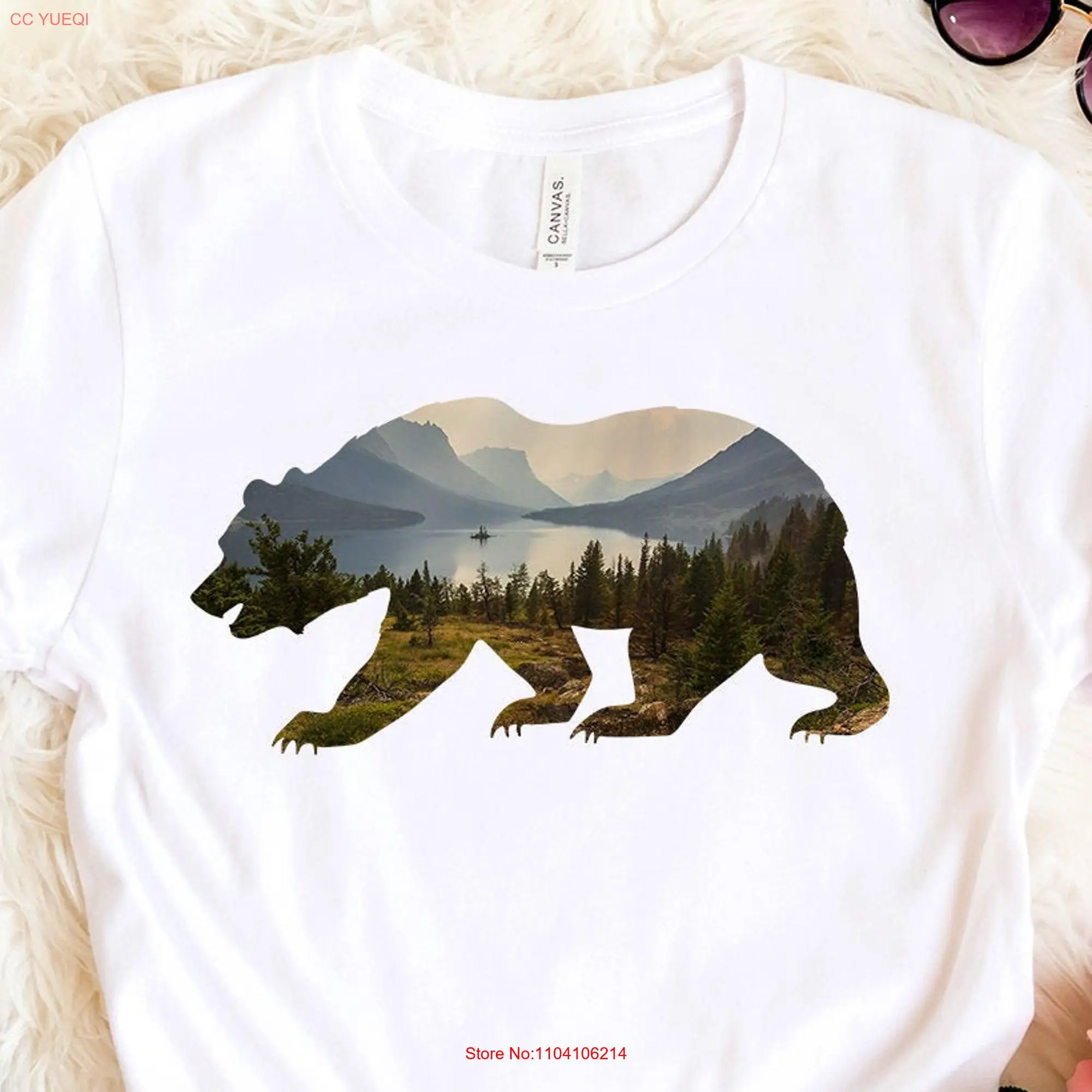 Wild Life Bear T Shirt s SweaT Forest Camping Outdoor Nature s long or short sleeves